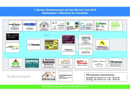 Gewerbeschau 2013 Ausstellerplan